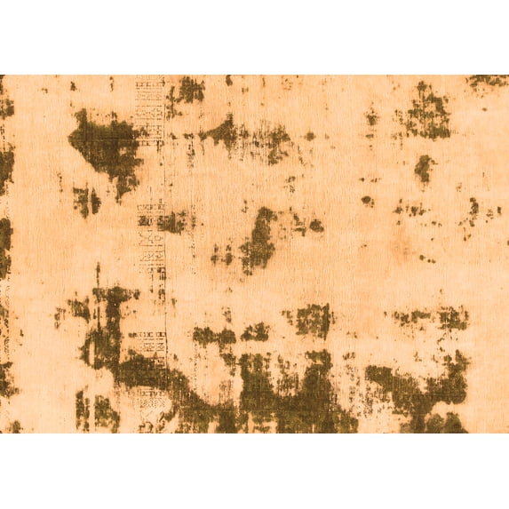 Ahgly Company Indoor Rectangle Abstract Orange Modern Area Rugs, 2' x 5'