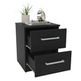 thumbnail image 5 of Polifurniture Juliette Modern 2 Drawer Nightstand, Black, 5 of 12
