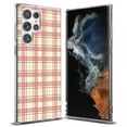 thumbnail image 1 of TalkingCase Slim Phone Case Compatible for Samsung Galaxy S22 Ultra 5G, Pink Plaid Lines Print, Thin Light, Flexible, Soft, USA, 1 of 6