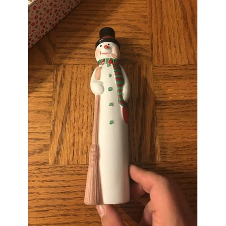 - Hand Painted Porcelain Snowman Figurine