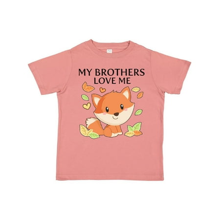 

Inktastic My Brothers Love Me- little fox Gift Toddler Boy or Toddler Girl T-Shirt