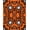 Orange, Pattern 3, variant on ODIKA 2x3 Machine Washable Non-Slip Area Rug, Zen Garden Chakra Symbol Throw with Ornate Paisley Border Details High Traffic Rug, Orange, 709428