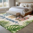 thumbnail image 5 of Enjoy Summer Beach Slippers Washable Living Room Rugs 5'x8', Ocean Flower Palm Leaf Starfish Linen Low Pile Throw Large Area Rug Non-Slip Sturdy Edge Binding Carpet for Living Room Kitchen Office, 5 of 9