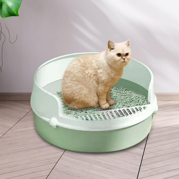 Kitty Litter Tray Deep Toilet Cat Litter Container Heightening