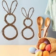 thumbnail image 3 of CreativeArrowy Bunny Wreath Trellises Easter Ornament For Home Garden Decor Brown Woven Rattan DIY Rabbit Adornment Garland Base, 3 of 21