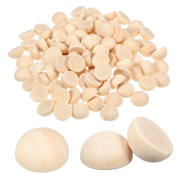 ibasenice Beige Unfinished Wooden Spheres for Crafts Versatile and Natural