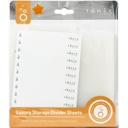 Tonic Luxury Storage Divider Sheets-10 Dividers With 12 Labels