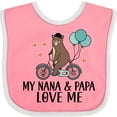 thumbnail image 3 of Inktastic My Nana Papa Love Me Grandchild Boys Baby Bib, 3 of 4