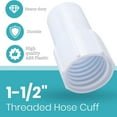thumbnail image 5 of Fdelink Pool Cleaner Hose Adapter,Water Fitting,Pool Hose Cuff Threaded Hose Cuff for Swimming Pool Vacuum Hose Connects The Vacuum Head To The Vacuum Inlet Made Of Highly Abs Plastic,Connector, 5 of 6
