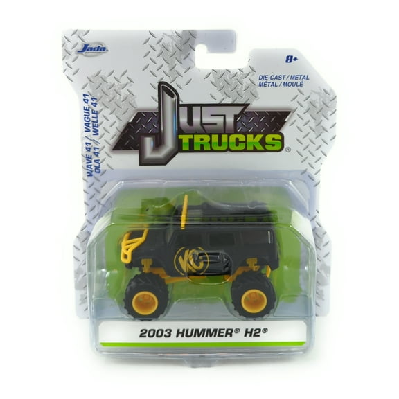 Jada Just Trucks 2003 Hummer H2 KC Black and Yellow 1:64 Scale Die Cast Metal Vehicle