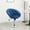 Blue, variant on Velvet Upholstered Swivel Chair | In TV Room | Button-Tufted Design and Chrome Base | Fix Lack of Seating Comfort in TV Time
