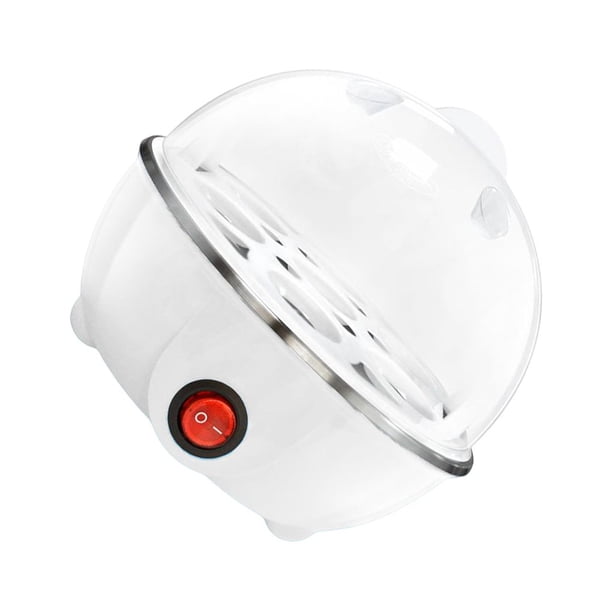 Moyic Caldera de 7 huevos, olla eléctrica multifunción de calentamiento rápido para huevos, Mini vaporera automática de doble capa, Electrodomésticos Blanco/capa única