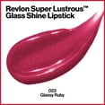 thumbnail image 3 of Revlon Super Lustrous Glass Shine Lipstick, Moisturizing Lipstick with Aloe, 025 Glassy Ruby, 0.15 oz, 3 of 7