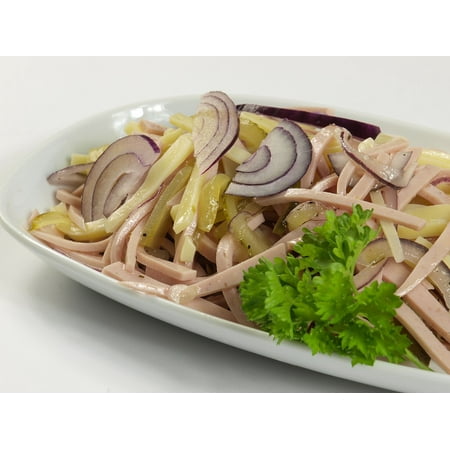Green Onion Sausage LAMINATED POSTER Healthy Onions Salad Sausage Eat Oil Parsley Poster Print 24 x 36 ()
