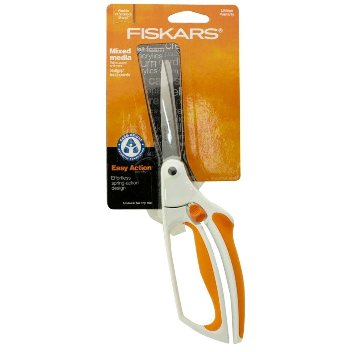 Fiskars No. 8 Easy Action Bent Scissors Trimmers #12-9911