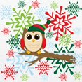 thumbnail image 3 of CafePress - Christmas Owl Ringer T - 100% Cotton Ringed T-Shirt, 3 of 4