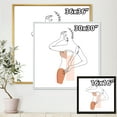 thumbnail image 5 of One Line Woman Portrait With Shapes and Leaves II 30 in x 30 in Framed Painting Canvas Art Print, by Designart, 5 of 5