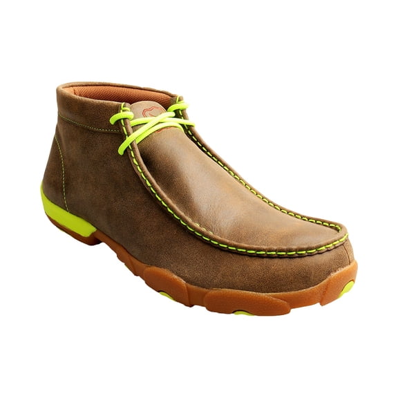 Men's Twisted X MDM0026 Driving Moc Bomber/Neon Yellow 10 W