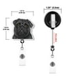 thumbnail image 4 of WIRESTER Set 2pcs Design Acrylic Key Card Holder Belt Clip Reel Id Badge Retractable - Black Mask English Bulldog, Pug Puppy Dogs, 4 of 6