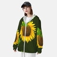 thumbnail image 5 of Kll Sunflower Print Men'S Women’s Upf 50+ Sun Protection Outdoor Hoodie Jacket Long Sleeve Fishing Hiking Performance Shirt- X-Large, 5 of 8
