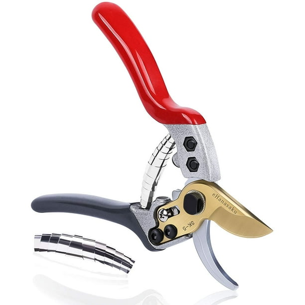 Pruning Shears Durable Garden Shears with SK5 Steel Blades and Soft