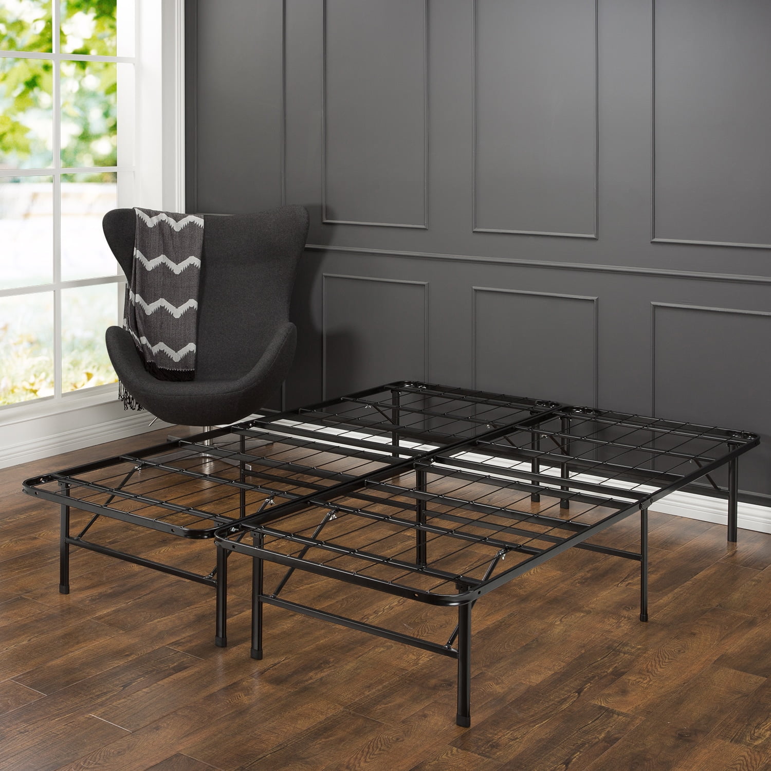 Zinus Priage by SmartBase Steel Platform Bed Frame, California King