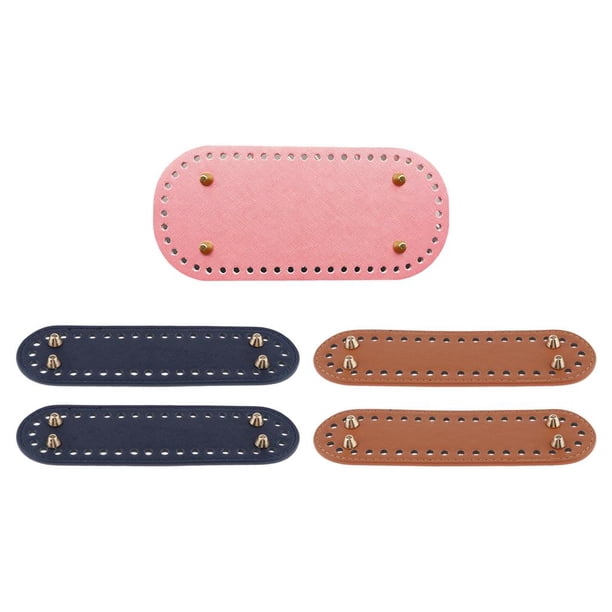 5 piezas de bolso de hombro tejido a mano, almohadilla inferior para uñas, bolsa de tejido DIY, Base de inserción de alfombrilla Rosado Jinwen Inserción inferior del totalizador