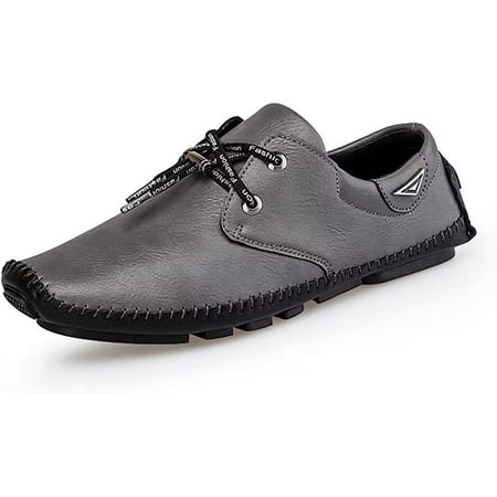 Men s Genuine Leather Loafer Shoes Casual Flats Moccasins Slip On Soft Comfort Walking Driving Shoes