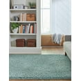 thumbnail image 4 of Unique Loom Comfort Solid Shag Collection Area Rug - Solace (7' Square Light Slate Blue), 4 of 9