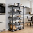 thumbnail image 7 of COOKCOK 5-Tier Garage Shelving, Adjustable Metal Storage Shelf, 2000LBS Heavy Duty Storage Shelves, Ideal for Garage, Warehouse, or Home Organization, 39.4" x 17.7" x 71.2", Black, 7 of 7