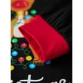 thumbnail image 6 of Christmas Family Pajamas Matching Set Letter Elk Print Long Sleeve Top Plaid Pant Sleepwear Set, 6 of 10