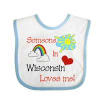 Inktastic Someone in Wisconsin Loves Me Boys or Girls Baby Bib