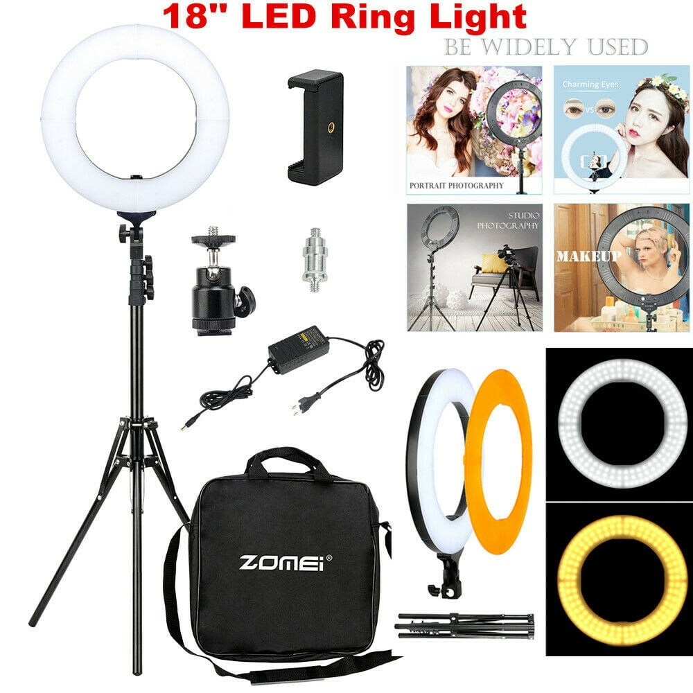 ZOMEi Ring Light Tripod Stand & Mobile Phone Holder Kit Video Make-Up Studio 16" 