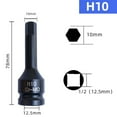 thumbnail image 2 of Lefu Adaptateur de Douille pour Perceuse Électrique Clé à Impact d'Air Tête Hexagonale Douille Adaptateur 12,5 mm, 2 of 9