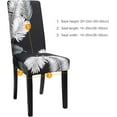 thumbnail image 3 of Stretch Dining Chair Covers Removable Washable Short Dining Chair Protect Cover for Hotel, Dining Room, Ceremony, Banquet Wedding Party (6, Black Dark), 3 of 6