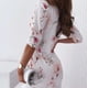 thumbnail image 3 of Vestido largo de playa con estampado floral vintage y cuello en V para mujer$Vestidos de verano con cuello en V y mangas cortas para mujer$Vestido largo informal con estampado floral y, 3 of 4