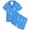 00-Blue1704, variant on WOYY Boys Pajamas Button Down Short Sleeve Shirt Shorts Loungewear Kids PJ Set, Sizes 2-13