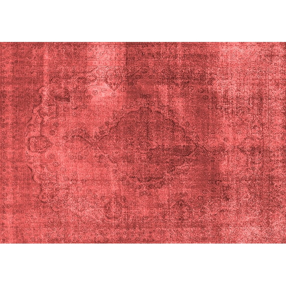 Ahgly Company Indoor Rectangle Oriental Red Industrial Area Rugs, 7' x 10'