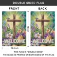 thumbnail image 4 of Happy Easter Day Garden Flag Linen Outdoor Flag He Is Risen Lilies Easter Religious Floral Yard Flags Double Sided House Flag for Home,indoor ,12.5''×18''in., 4 of 4