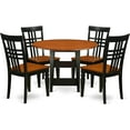 thumbnail image 2 of East West Furniture SULG5-BCH-W 5 Piece Sudbury Set, Rich Black & Cherry, 2 of 11