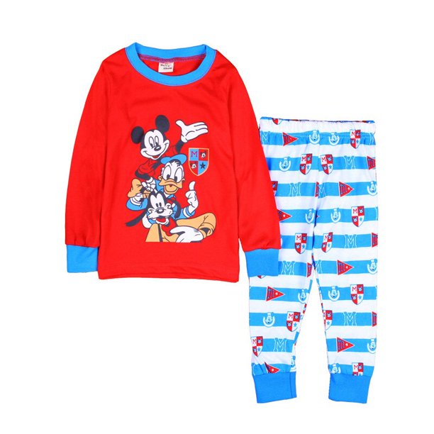 Conjuntos de pijamas de Mickey Mouse de Disney, pijamas de manga larga con estampado de dibujos animados para niños y niñas, Pijama familiar, ropa para niños, ropa de dormir Pyjamas5T (110CM) zhangyuxiang CONDUJO