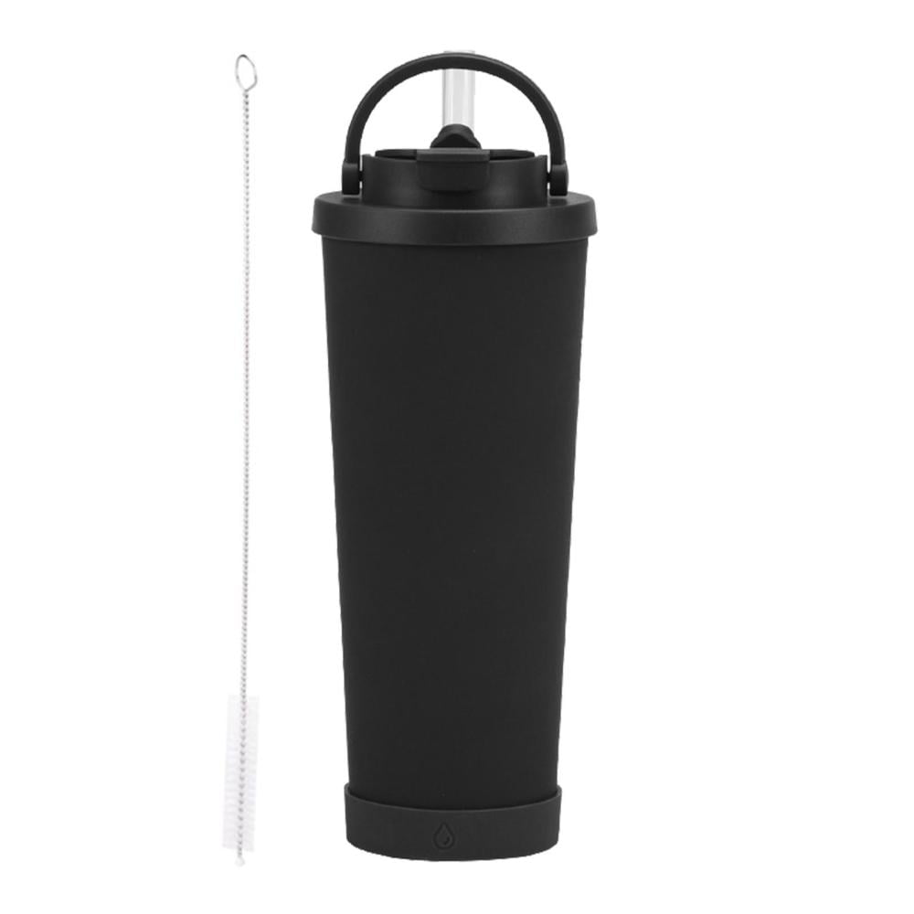 Insulated Tumbler with Lid and Straw Stainless Steel Water Cup with Straw and Handle Double