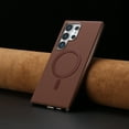 thumbnail image 6 of for Samsung Galaxy S24 Ultra Magnetic Case PU Leather [Compatible with Mag-Safe Wireless Charging] Magnetic Cover Shockproof Lightweight Slim Phone Cover for Samsung Galaxy S24 Ultra, Brown, 6 of 6