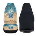 thumbnail image 4 of Uorisanigo Car Seat Covers Front Seats Only Set of 2 Beach Turtle High Back Bucket Seat Cover Universal Fit for Cars Trucks and SUVs, Automotive Accessories Decor, 4 of 7