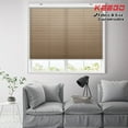 thumbnail image 1 of Keego Cordless Cellular Shades for Home Office Window Honeycomb Shade Size and Color Customizable Brown Semi-Blackout Fabric White Case 20"w x 52"h, 1 of 10