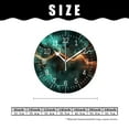thumbnail image 2 of 10 Inch Wall Clock Battery Operated Silent Clock Decorative for Office, Kitchen, Outdoor, Living Room，Fire Ice Lightning Thunder Beautiful, 2 of 4