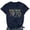 Navy, variant on Womens Vintage 1970 T Shirts Letter Graphic V Neck Casual Short Sleeve Loose Fit Tops Trendy Fashion Tee Pullover Daily Wear
