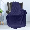 thumbnail image 4 of Indigo Soft Flannel Fleece Throw Blanket, Bohemian Swirl Paisley Floral Illustrated Picture, Cozy Plush for Indoor and Outdoor Use, 50" x 70", Indigo Violet Blue, by Ambesonne, 4 of 5