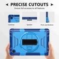thumbnail image 5 of Dteck for Samsung Galaxy Tab A8 10.5 2022 with Crossbody Strap, 360°Rotating Adjustable Shoulder Hand Strap & Stand Military Grade Shockproof Protective Case, Blue, 5 of 8