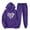 Purple, variant on USSUMA Women's Sweat Suits 2 Piece Set Hoodies for Women Long Sleeved Pullover Sweatpant Outfits Pocket Drawstring Print Tracksuit Stretchy Waist Fashion Jogger Sets Oversized Daily Sports Fall Suit